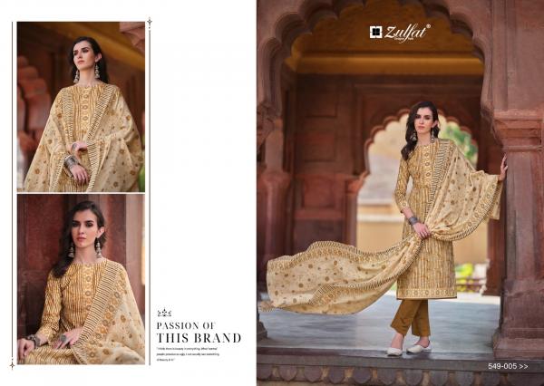 Zulfat Nazrana 549 Exclusive Designer Printed Dress Material Collection